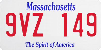 MA license plate 9VZ149