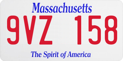 MA license plate 9VZ158