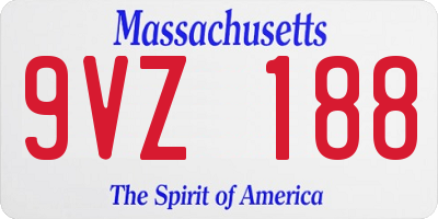 MA license plate 9VZ188