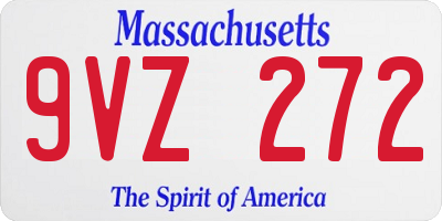MA license plate 9VZ272