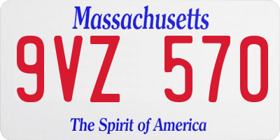 MA license plate 9VZ570