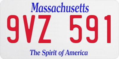 MA license plate 9VZ591