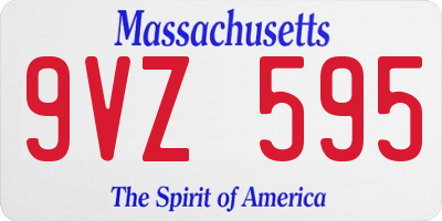 MA license plate 9VZ595