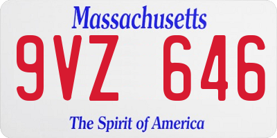 MA license plate 9VZ646