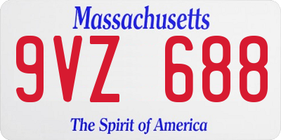 MA license plate 9VZ688