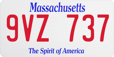 MA license plate 9VZ737