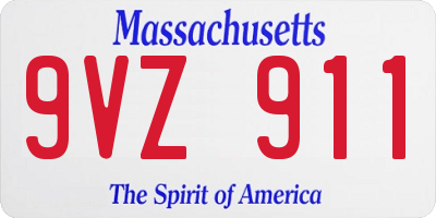 MA license plate 9VZ911