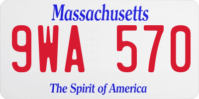 MA license plate 9WA570