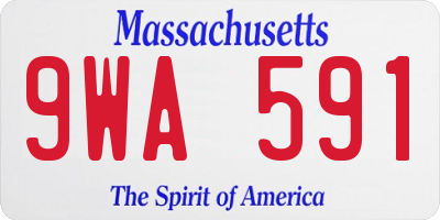 MA license plate 9WA591