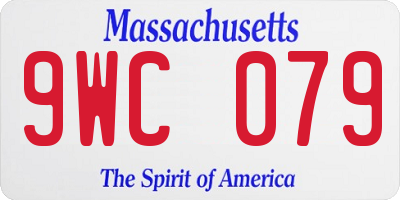 MA license plate 9WC079