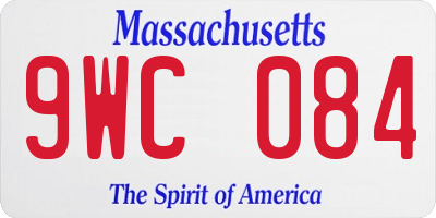 MA license plate 9WC084