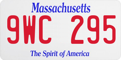 MA license plate 9WC295