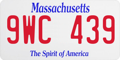 MA license plate 9WC439