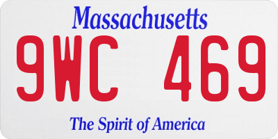 MA license plate 9WC469