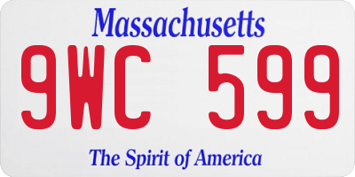 MA license plate 9WC599