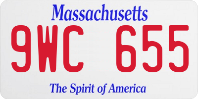MA license plate 9WC655