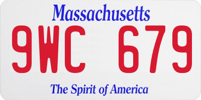 MA license plate 9WC679