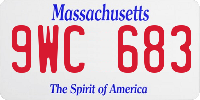 MA license plate 9WC683