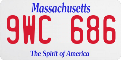 MA license plate 9WC686
