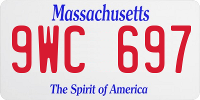MA license plate 9WC697