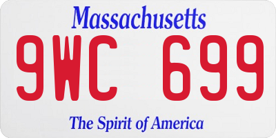 MA license plate 9WC699