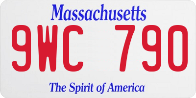 MA license plate 9WC790