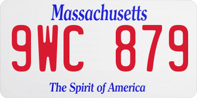 MA license plate 9WC879