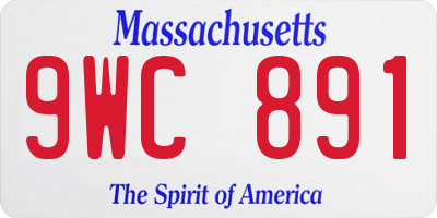 MA license plate 9WC891