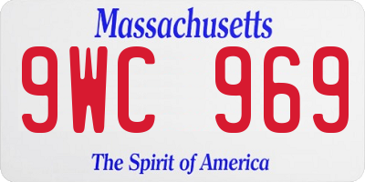 MA license plate 9WC969