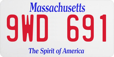 MA license plate 9WD691