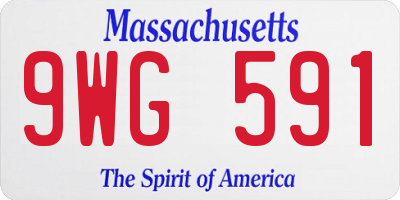 MA license plate 9WG591
