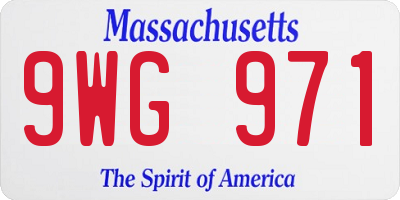 MA license plate 9WG971
