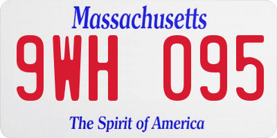 MA license plate 9WH095