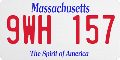 MA license plate 9WH157