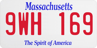 MA license plate 9WH169