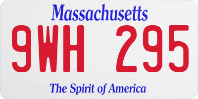 MA license plate 9WH295