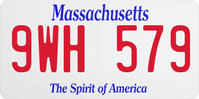 MA license plate 9WH579