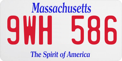 MA license plate 9WH586