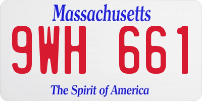 MA license plate 9WH661