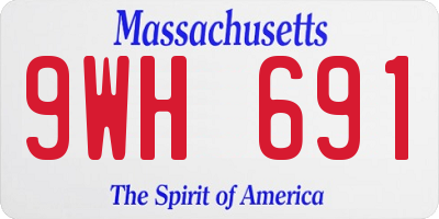 MA license plate 9WH691