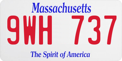 MA license plate 9WH737