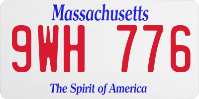 MA license plate 9WH776