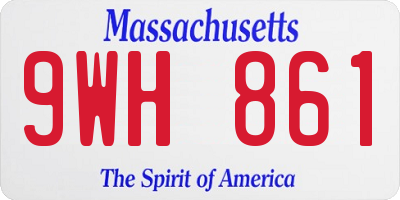 MA license plate 9WH861