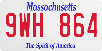 MA license plate 9WH864