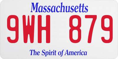 MA license plate 9WH879