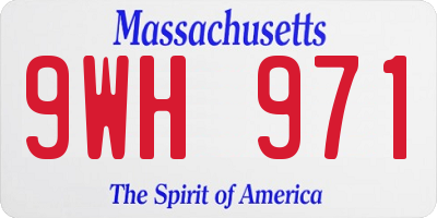 MA license plate 9WH971