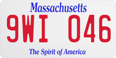 MA license plate 9WI046
