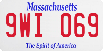 MA license plate 9WI069