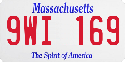 MA license plate 9WI169