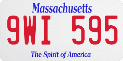 MA license plate 9WI595